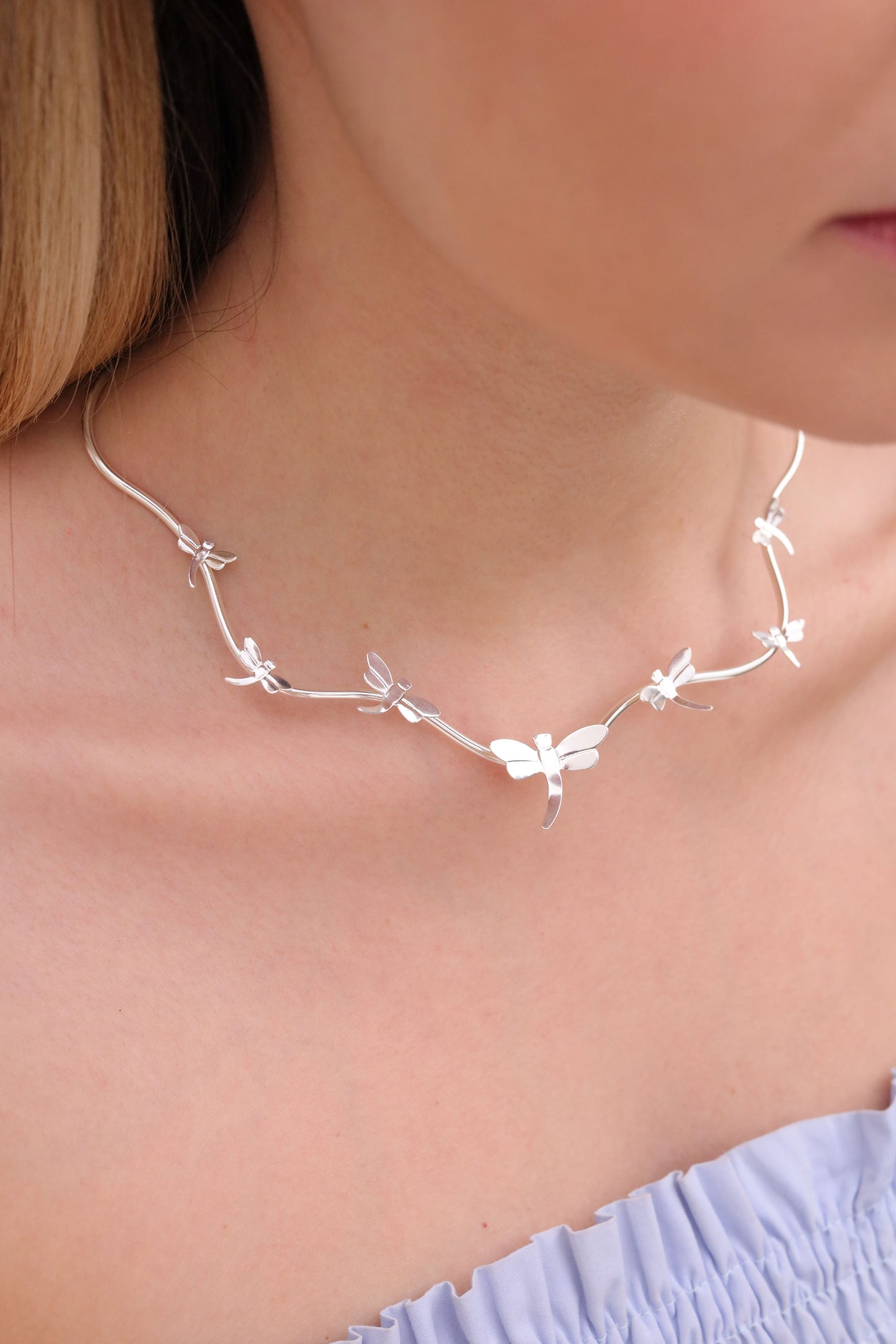 Choker Libélulas Prata