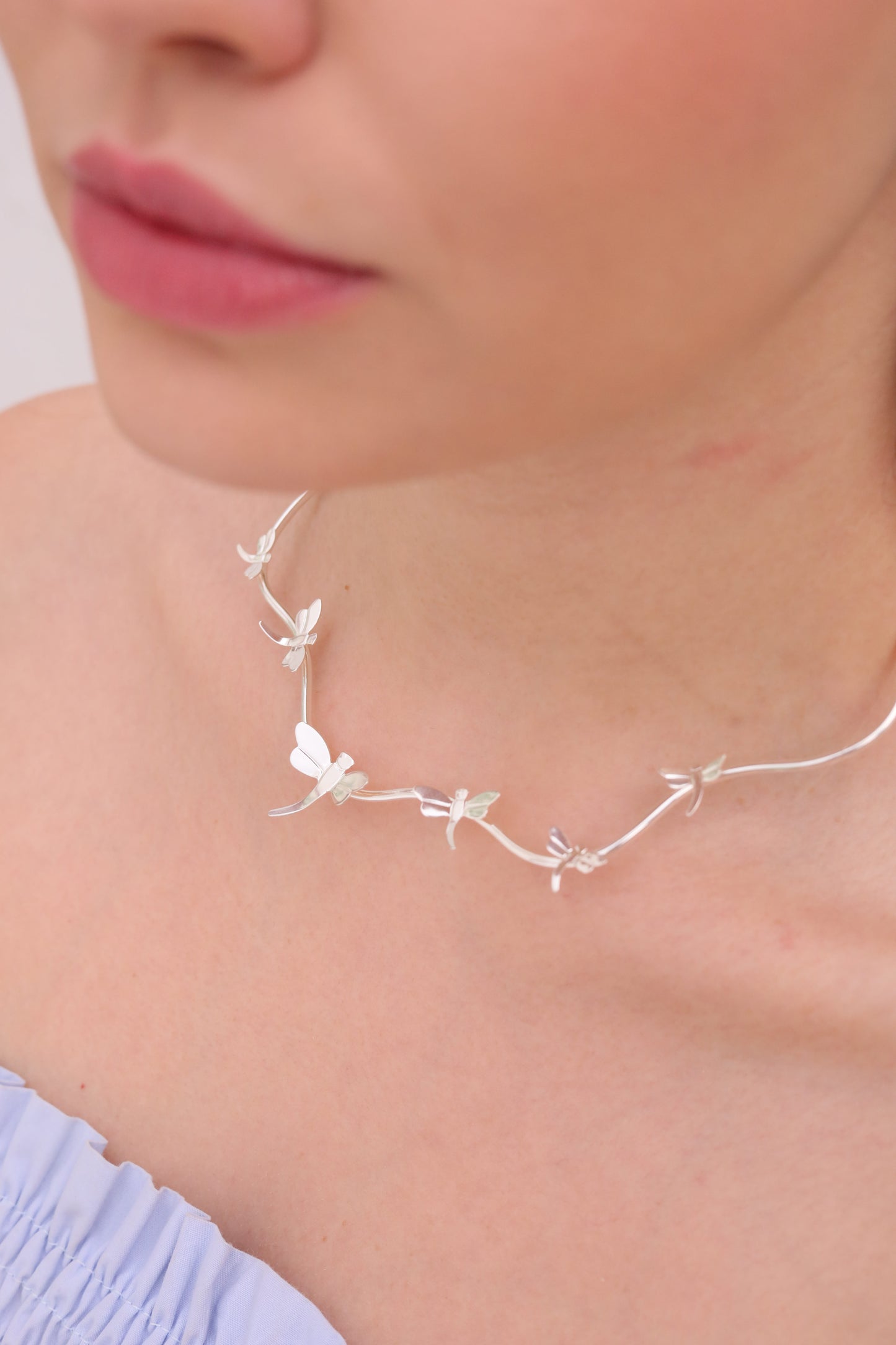Choker Libélulas Prata